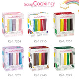 ScrapCooking - Set di 5 Fondant - bianco, giallo, rosso, verde e marrone - 5 x 80g - pasta di zucchero per torte Decorazioni per torte Compleanno Natale - senza glutine e senza olio di palma - 7257 Naty Shop Sugarpaste