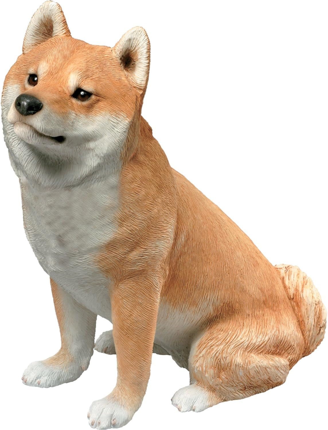 Scultura in resina bianca di medie dimensioni Naty Shop figurine e sculture Shiba Inu di medie dimensioni