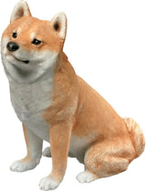 Scultura in resina bianca di medie dimensioni Naty Shop figurine e sculture Shiba Inu di medie dimensioni