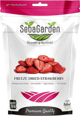 Fragole liofilizzate Premium Seba Garden, deliziose fragole mediterranee, prodotti disidratati non OGM e vegani (100 g) Il mio negozio 400G