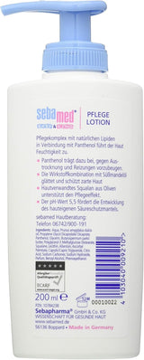 Sebamed lozione per neonati e bambini con pantenolo, confezione da 2, 2 x 200 ml, si prende cura delicatamente della pelle delicata dei bambini, anche della pelle secca e irritata Bambini - Bagno e cura della pelle Naty Shop
