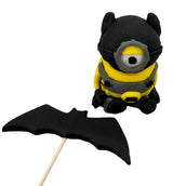 Set 2 decorazioni in zucchero commestibile, Decorazioni in Pasta di Zucchero Batminion Nati Shop