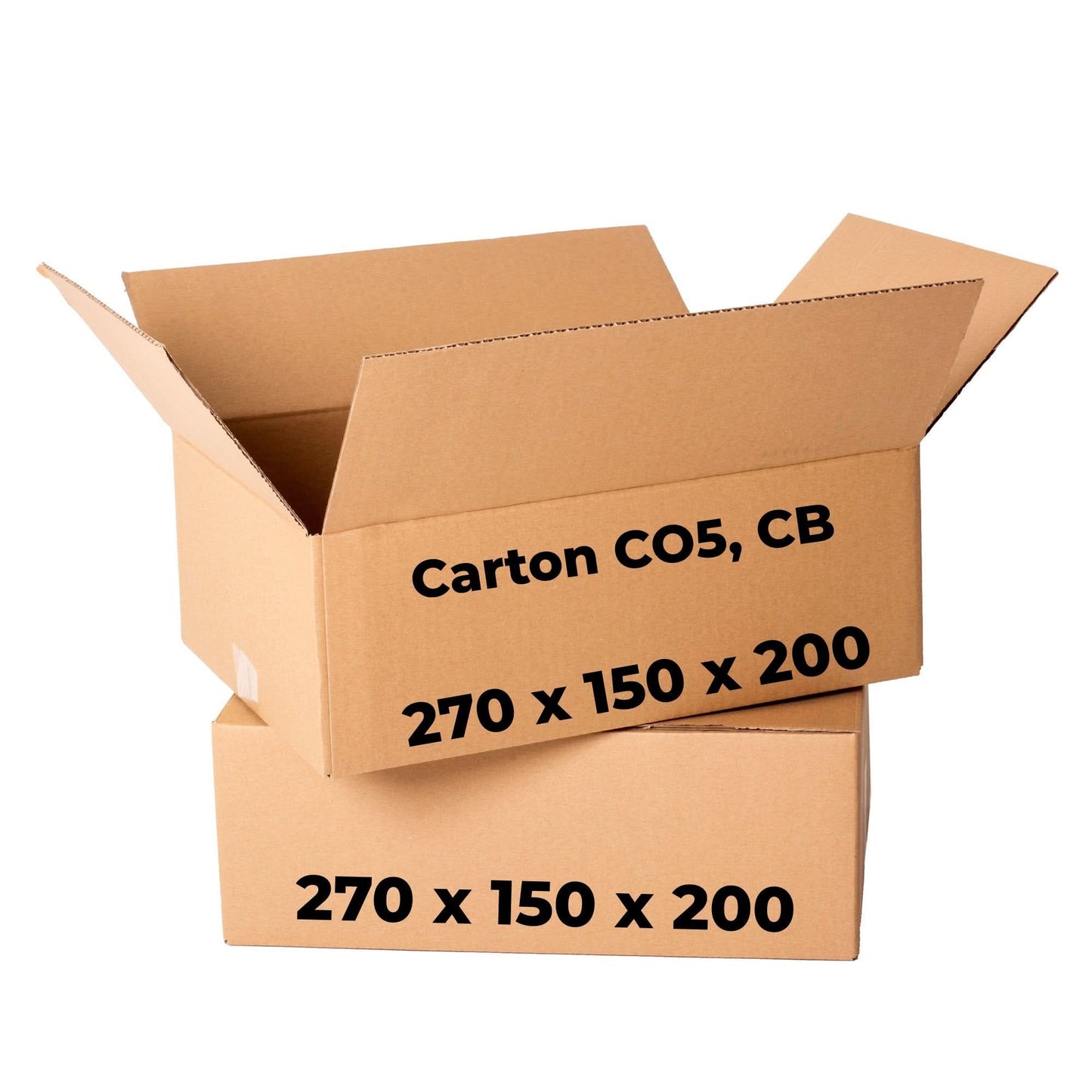 Set 20 scatole di cartone CO5, CB, 270 x 150 x 200 Scatole per imballaggio Nati Shop