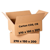 Set 20 scatole di cartone CO5, CB, 270 x 150 x 200 Scatole per imballaggio Nati Shop