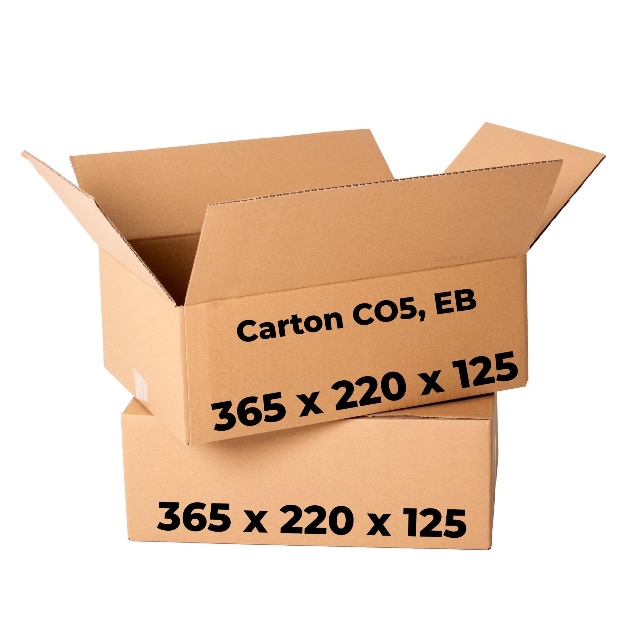 Set 20 scatole di cartone CO5, EB, 365 x 220 x 125 Scatole per imballaggio Nati Shop