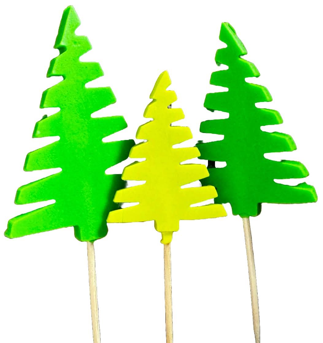 Set 3 decorazioni in zucchero commestibile, Decorazioni in Pasta di Zucchero Brazi Nati Shop