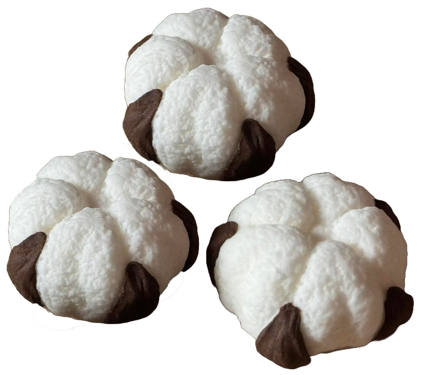Set di 3 decorazioni in zucchero commestibile, Decorazioni fiori in cotone di Sugar Paste Nati Shop