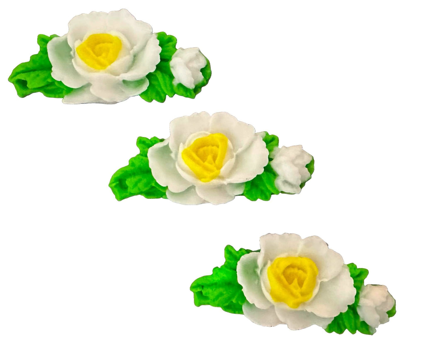 Set di 3 decorazioni in zucchero commestibile, decorazioni rose di Sugar Paste Nati Shop