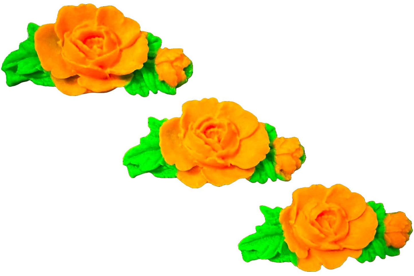Set di 3 decorazioni in zucchero commestibile, decorazioni rose di Sugar Paste Nati Shop