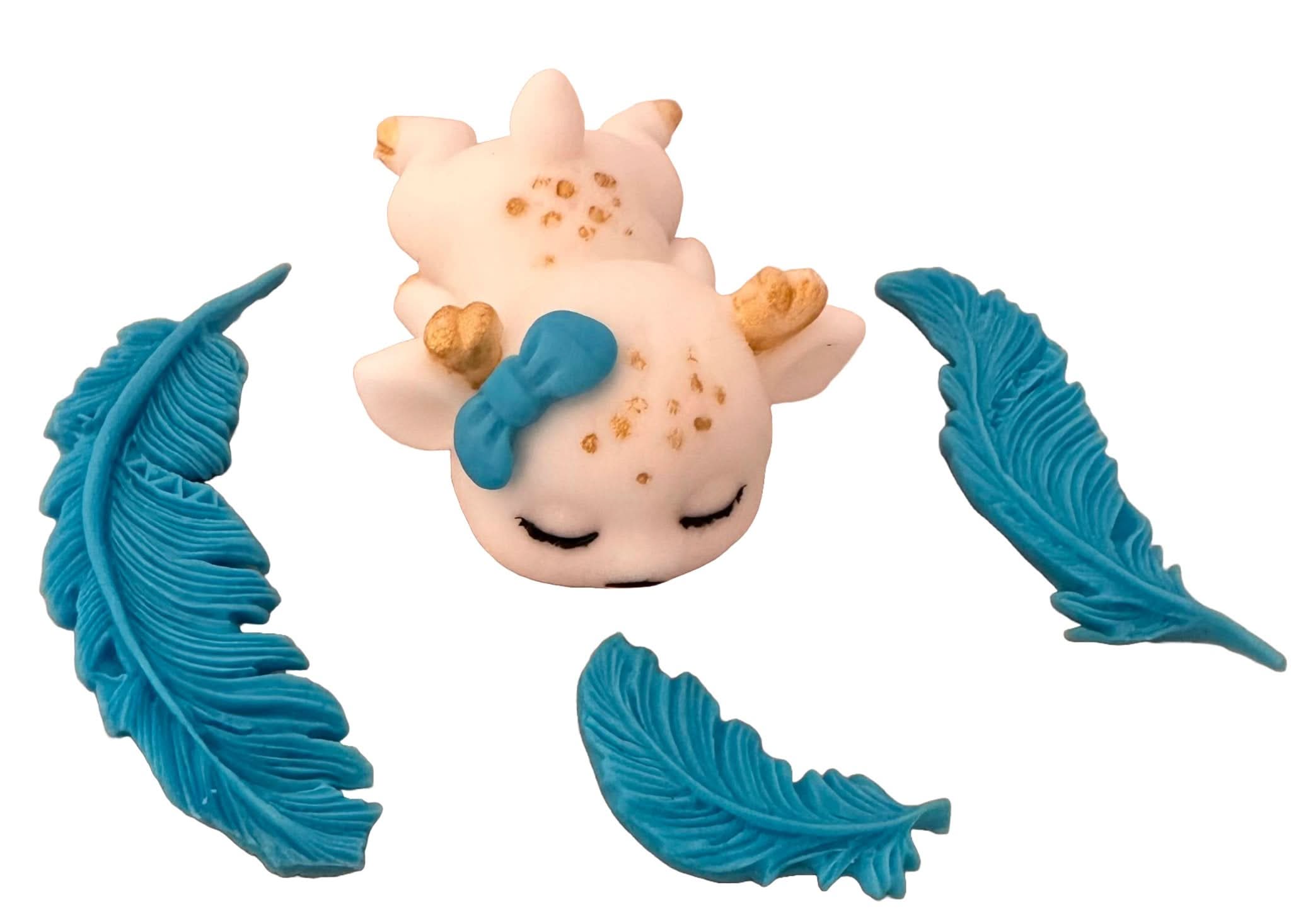 Set di 4 decorazioni di zucchero commestibili, Decorazioni Cerbiatto di Sugar Paste Nati Shop