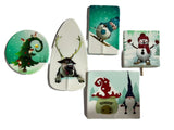 Set di 5 decorazioni in zucchero commestibile, Christmas Nati Shop