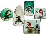 Set di 5 decorazioni in zucchero commestibile, Christmas Nati Shop
