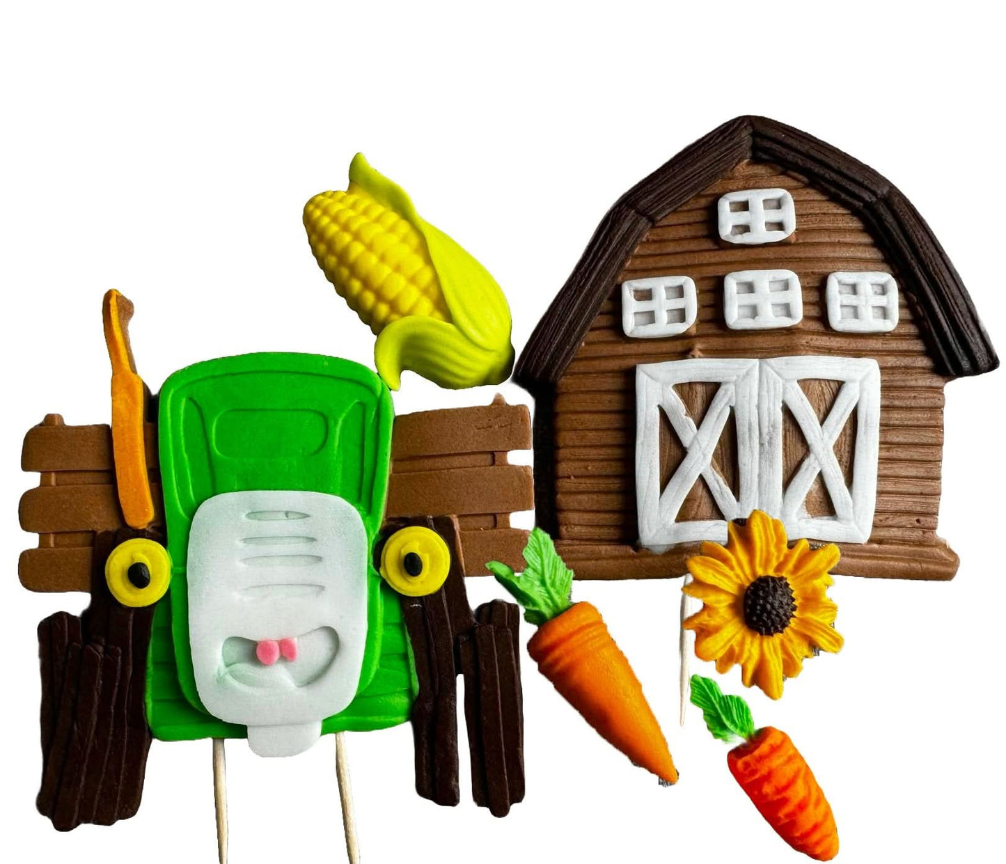 Set 6 decorazioni in zucchero commestibile, Ferma Decorazioni in Pasta di Zucchero Nati Shop