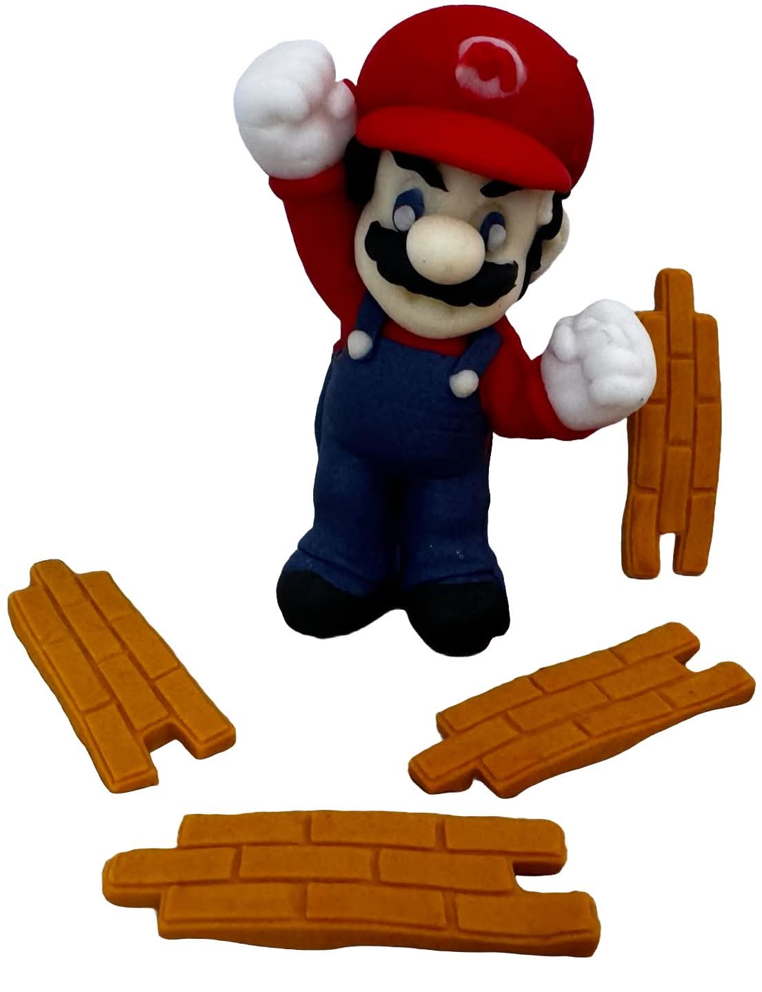 Set 6 decorazioni in zucchero commestibile, Decorazioni in Pasta di Zucchero Super Mario Nati Shop