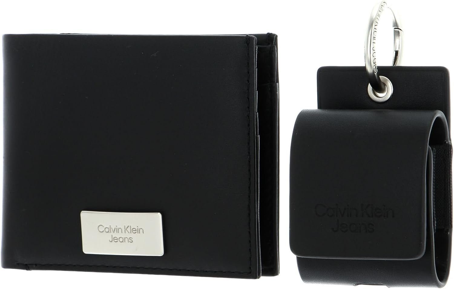 Calvin Klein Jeans Set regalo da uomo Regalo con portafoglio bifold e custodia per AirPods, Nero (Nero), Portafoglio da uomo taglia unica Naty Shop Titolo predefinito