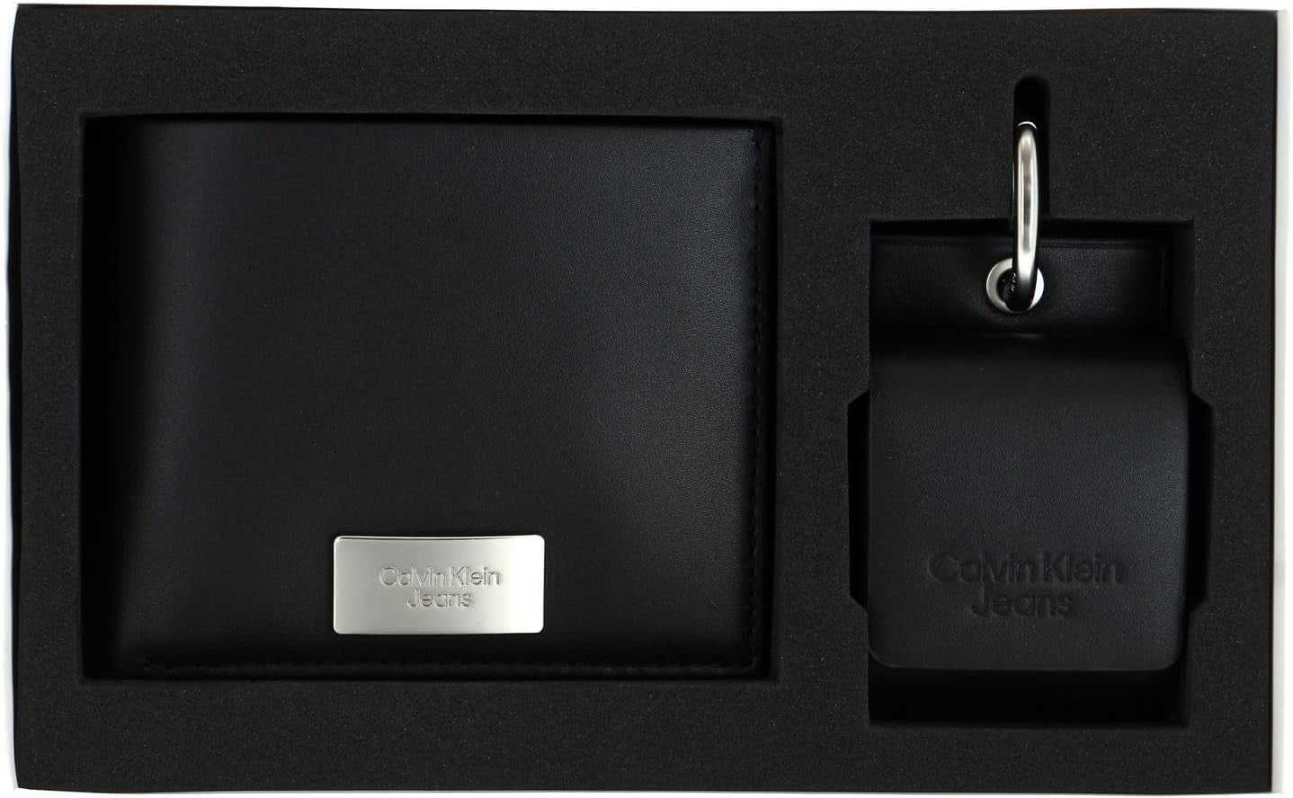 Calvin Klein Jeans Set regalo da uomo Portafoglio bifold e custodia per AirPods, Nero (Black), Portafoglio da uomo taglia unica Naty Shop