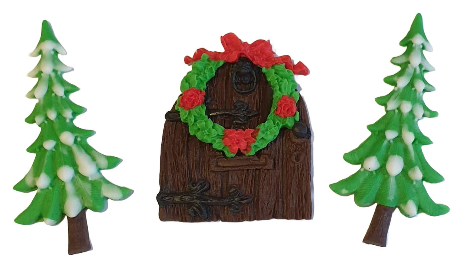 Set decorazioni di zucchero, Decorazioni Natalizie in Pasta di Zucchero Nati Shop