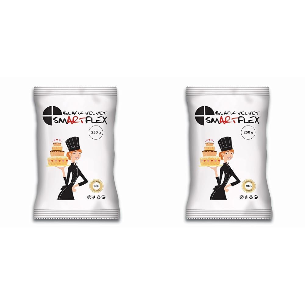 SmartFlex Fondant Black Velvet, 250 g (confezione da 2) Pasta di zucchero Naty Shop Titolo predefinito