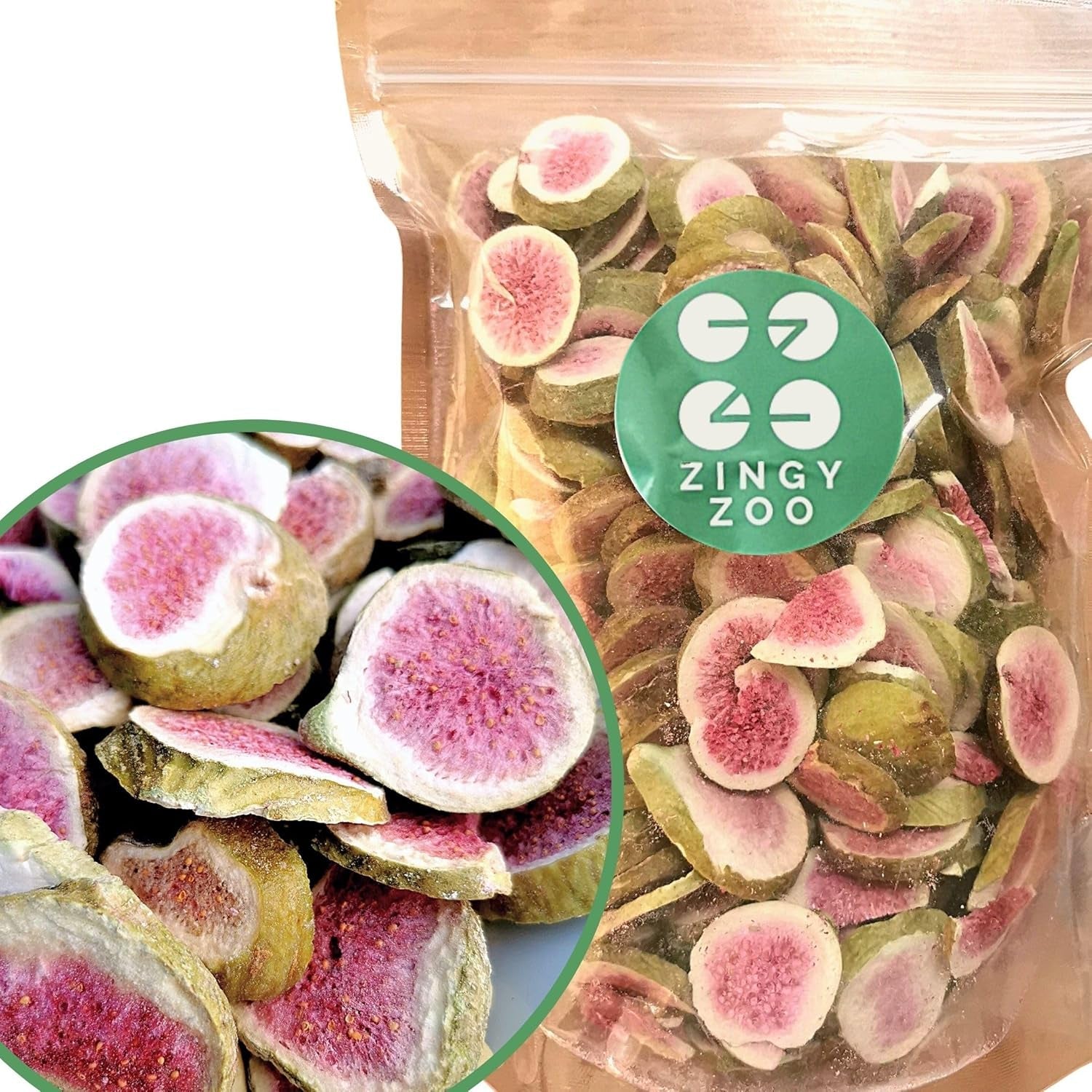 Fichi liofilizzati Fichi secchi 100% naturali | Senza zuccheri aggiunti Dolci liofilizzati salutari | Frutta liofilizzata Fichi liofilizzati | ZingyZoo (100g) Prodotti disidratati Naty Shop 500G