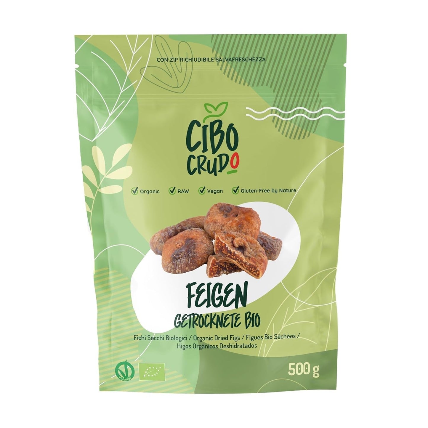 Fichi secchi biologici non zuccherati - 250g. Fichi turchi secchi non zuccherati. Prodotto naturale di alta qualità. Fichi secchi biologici. Naty Shop prodotti disidratati 500 G (1 confezione)