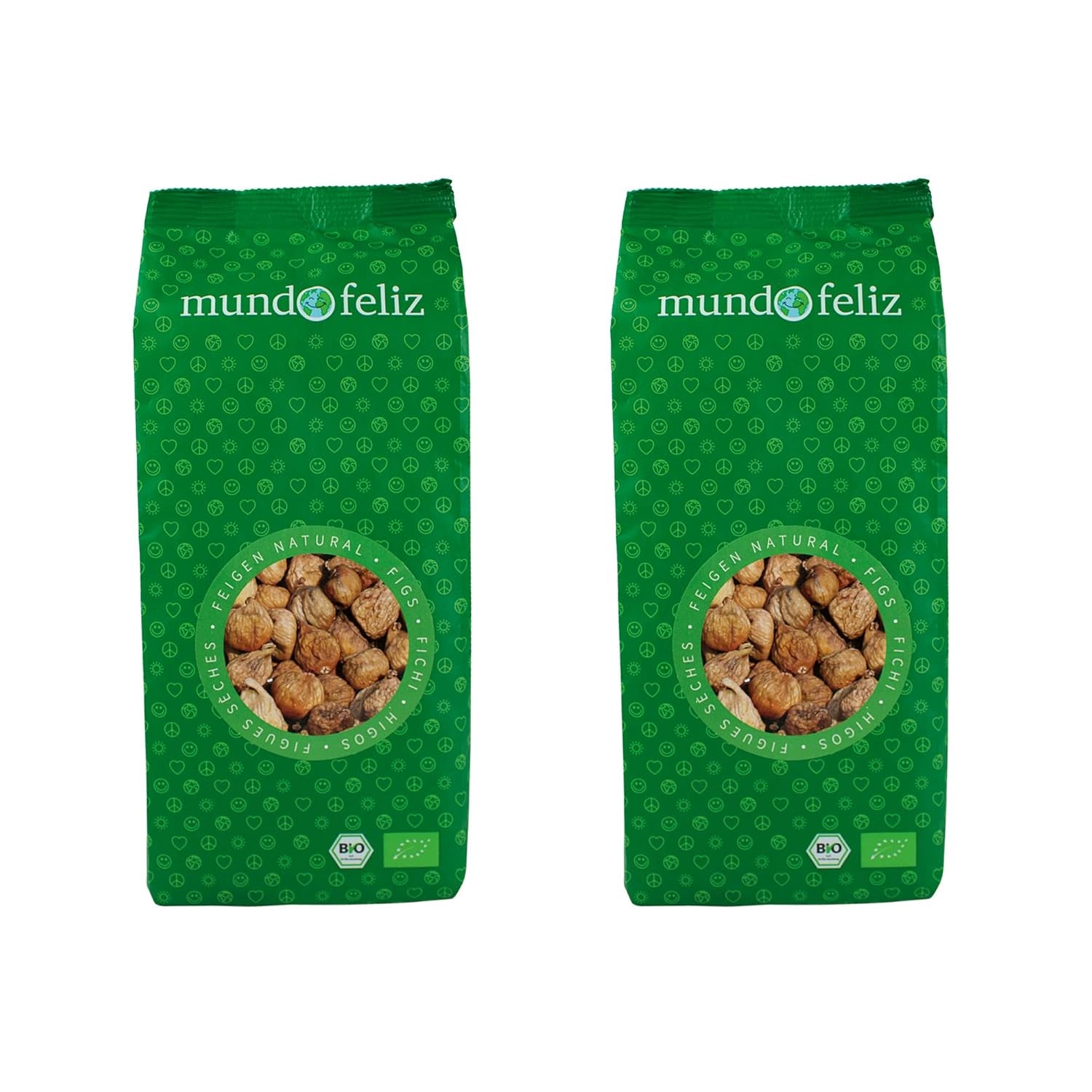 Mundo Feliz Fichi Secchi da Agricoltura Biologica, 2 x 500g Prodotti Secchi Naty Shop Default Title