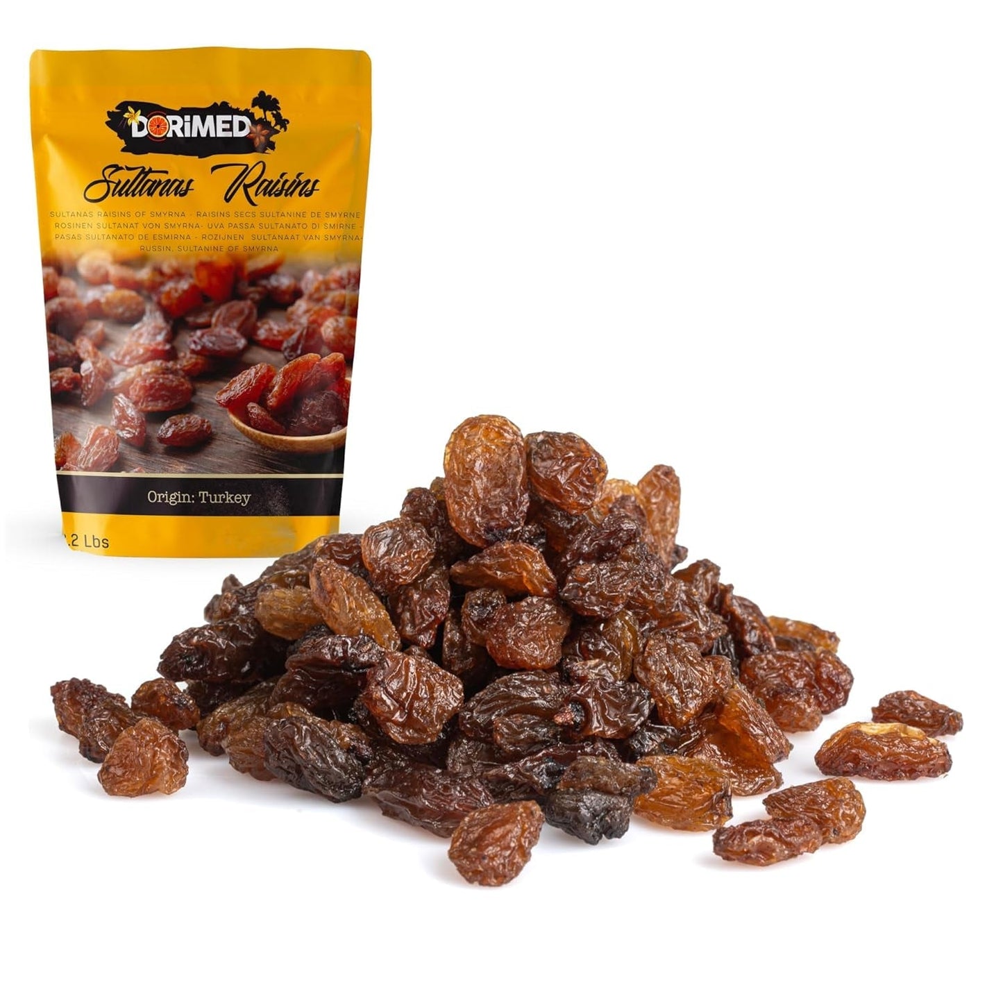 Uvetta sultanina 1kg | Uvetta di Smirne | Uva sultanina secca di Izmir | 100% di origine turca | Snack di qualità | in Fibra alimentare da uva secca | Prodotti disidratati Naty Shop Titolo predefinito
