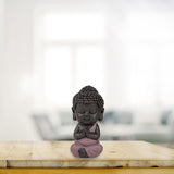 Statuetta Baby Buddha Toga rosa - Statuetta ispiratrice e allegra - Talismano positivo Concentrazione - Idea regalo carina e spirituale - H 7 cm - Zen'Light Statue e sculture Naty Shop