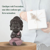 Statuetta Baby Buddha Toga rosa - Statuetta ispiratrice e allegra - Talismano positivo Concentrazione - Idea regalo carina e spirituale - H 7 cm - Zen'Light Statue e sculture Naty Shop