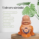 Statua del Buddha che ride con rosario - Statuina ispiratrice e allegra - Talismano fortunato pieno di positività - Idea regalo carina e spirituale - -H 10 cm - Zen'Light Statue e sculture Naty Shop