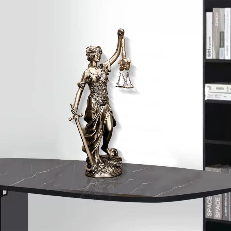 Statua della Giustizia 30,5 cm Statua della Giustizia Dea della Giustizia Scultura della Giustizia Angelo greco-romano Giustizia Statue cieche per arredamento Statuette e sculture Naty Shop
