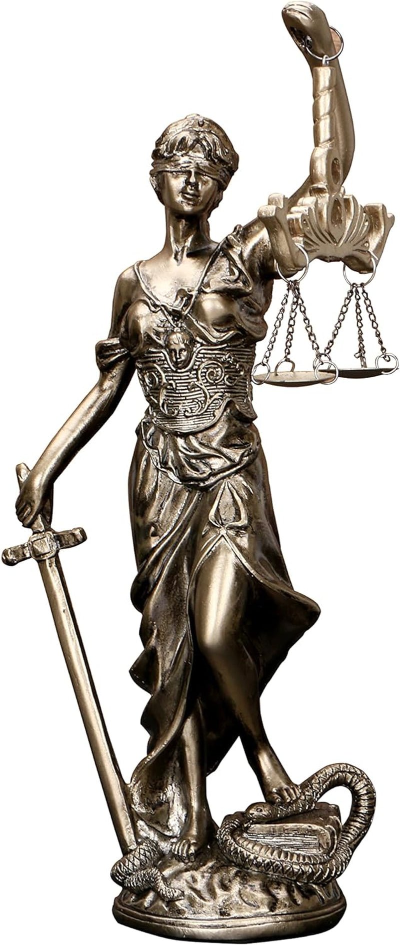 Statua della Giustizia 30,5 cm Statua della Giustizia Dea della Giustizia Scultura della Giustizia Angelo greco-romano Giustizia Statue cieche per arredamento Statuette e sculture Naty Shop Titolo predefinito
