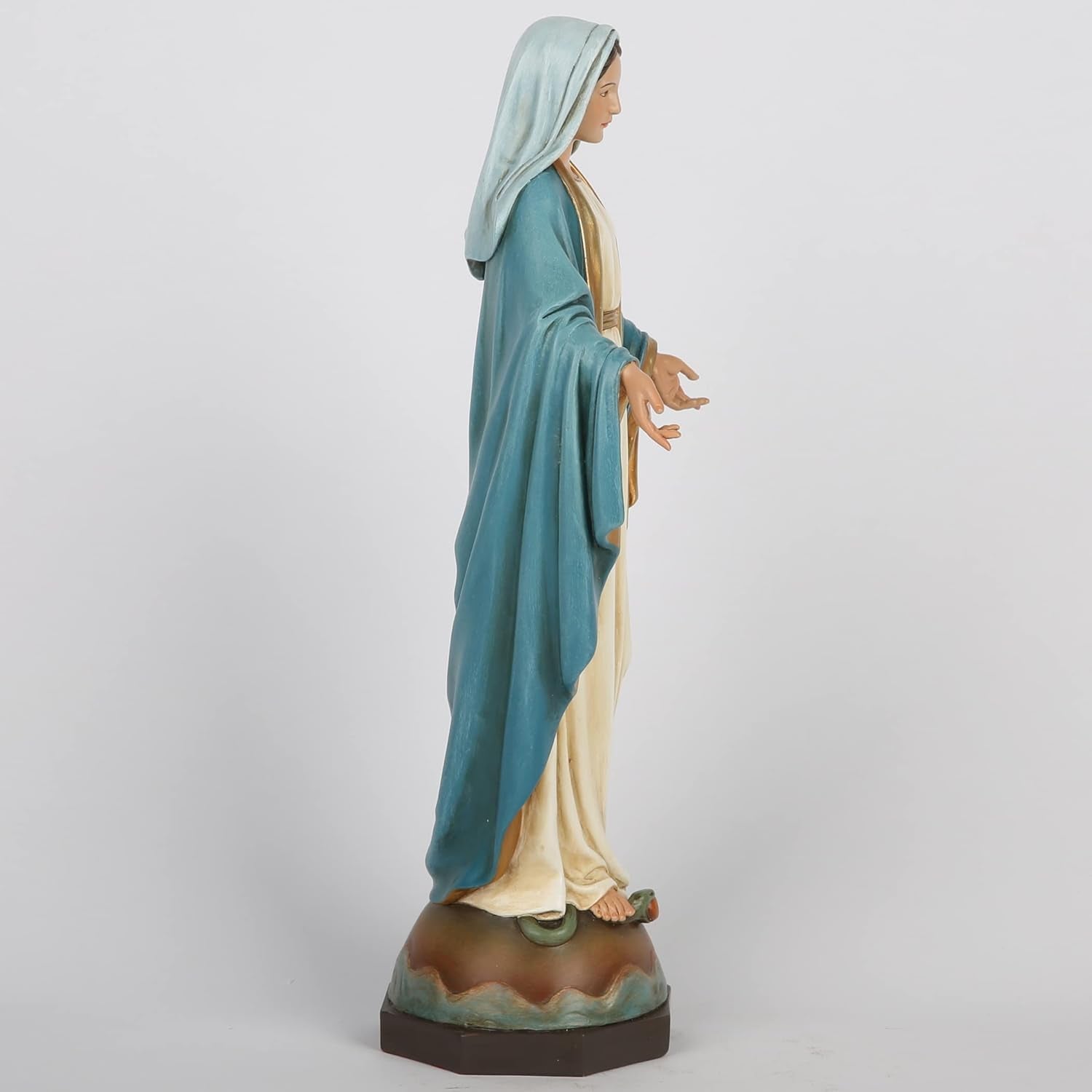 BC Cattolica Statua di Nostra Signora delle Grazie Vergine Maria Figura sull'altare Regalo religioso per madre cattolica Decorazioni per la casa Altezza 34,3 cm Dipinta a mano da Buildclassic (Elegant) Naty Shop Statue e sculture