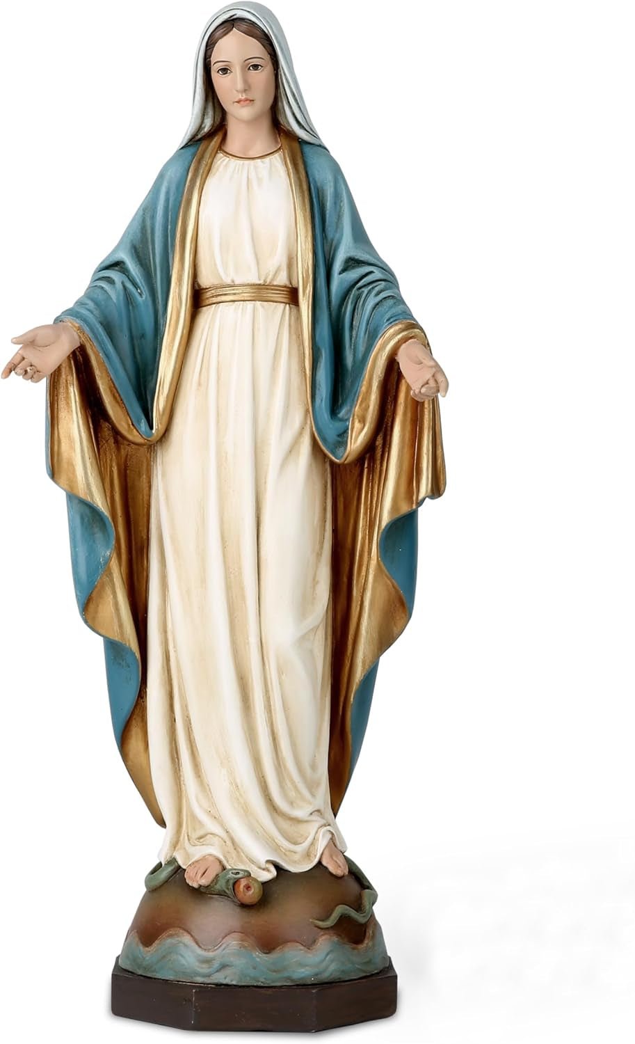 BC Cattolica Statua della Madonna delle Grazie Vergine Maria Figura sull'altare Regalo religioso per madre cattolica Decorazioni per la casa Altezza 34,3 cm Dipinta a mano da Buildclassic (Elegant) Naty Shop Statue e sculture Elegante 14 pollici H