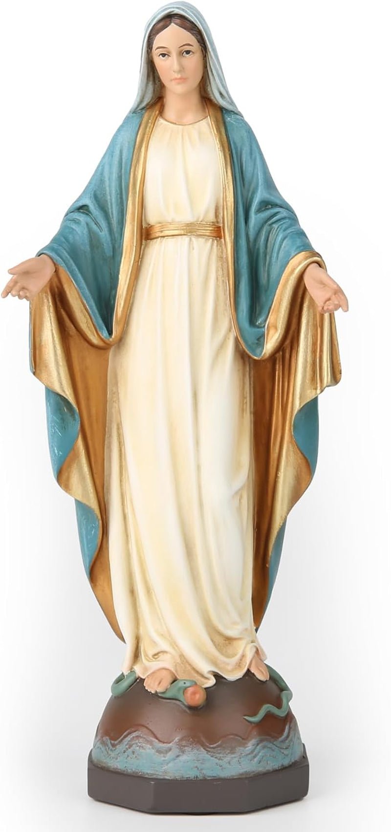 BC Cattolica Statua della Madonna delle Grazie Vergine Maria Figura sull'altare Regalo religioso per madre cattolica Decorazioni per la casa Altezza 34,3 cm Dipinta a mano da Buildclassic (Elegant) Naty Shop Statue e sculture Elegante 7 pollici H