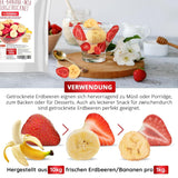 Mix fragole-banane 200g - fragole liofilizzate e banane liofilizzate come goloso snack in busta Prodotti disidratati Naty Shop