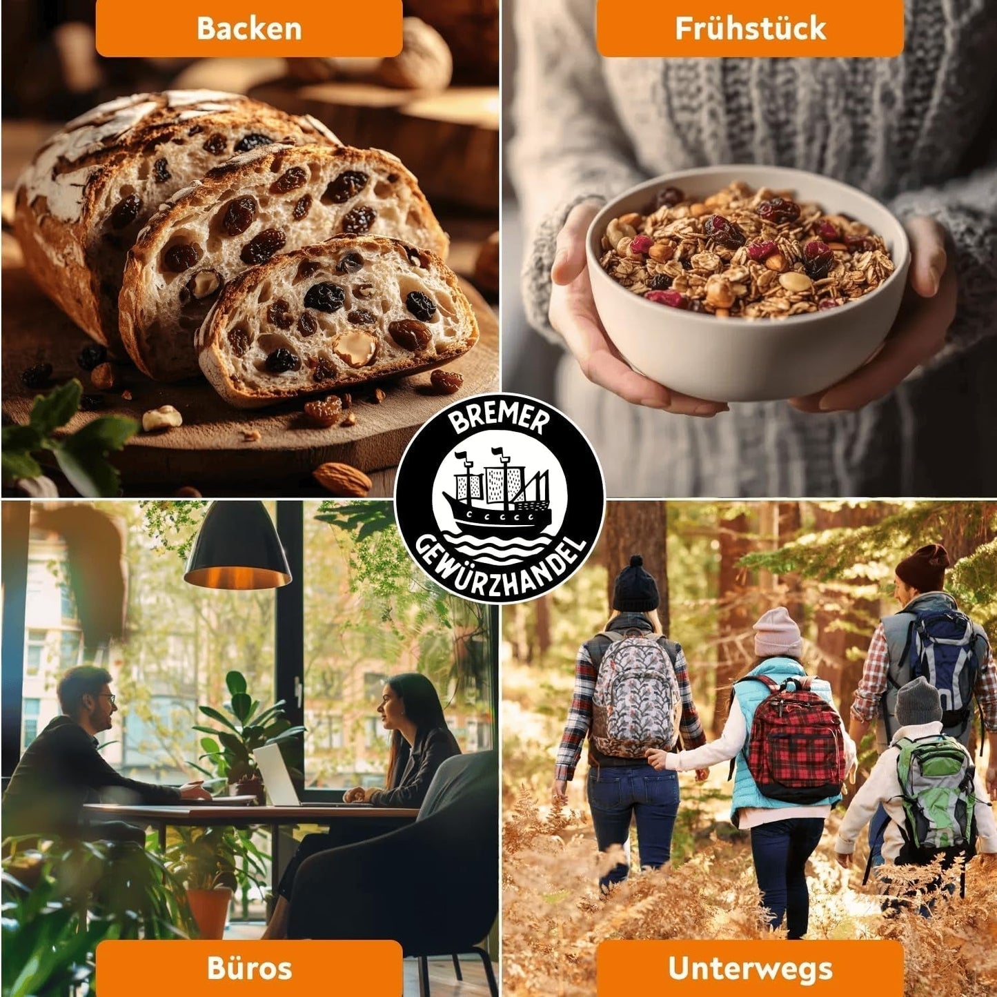 Uva Bremer Gewürzhandel, essiccata, non solforata e senza zuccheri aggiunti, 1kg Prodotti disidratati Naty Shop