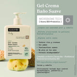 Suavinex, Syndet baby shampoo per pelle e capelli, senza sapone, 750ml + lozione corpo idratante, 750ml, adatto per pelli sensibili e neonati, con il 90%-93% di ingredienti naturali. Bambini - Negozio Naty per il bagno e la cura della pelle