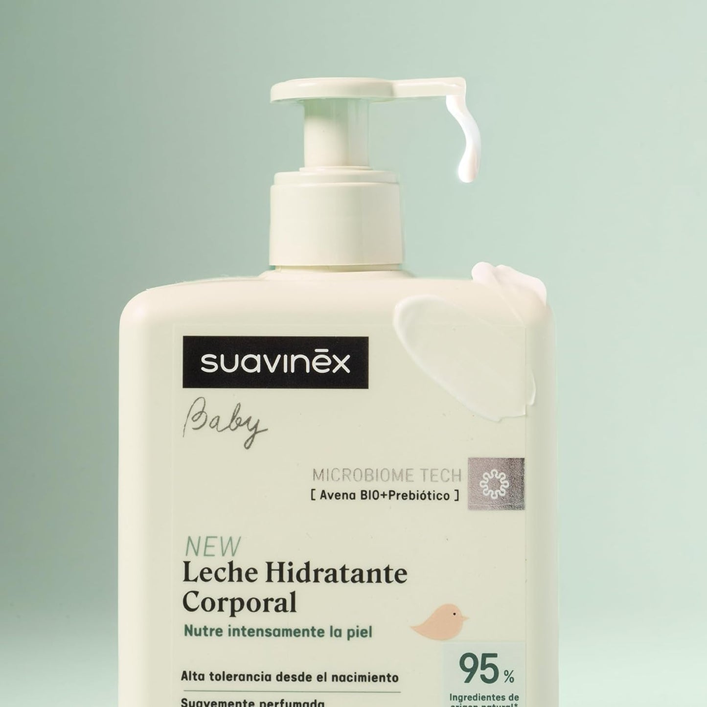 Suavinex, Syndet baby shampoo per pelle e capelli, senza sapone, 750ml + lozione corpo idratante, 750ml, adatto per pelli sensibili e neonati, con il 90%-93% di ingredienti naturali. Bambini - Negozio Naty per il bagno e la cura della pelle