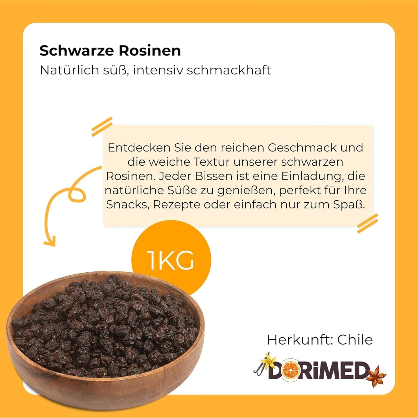 Uva sultanina nera viola 1 kg | Uva secca | Senza semi e senza zucchero | prodotti senza ingegneria genetica | Adatto a vegetariani e vegani | Ideale da abbinare ai prodotti disidratati Naty Shop al cioccolato