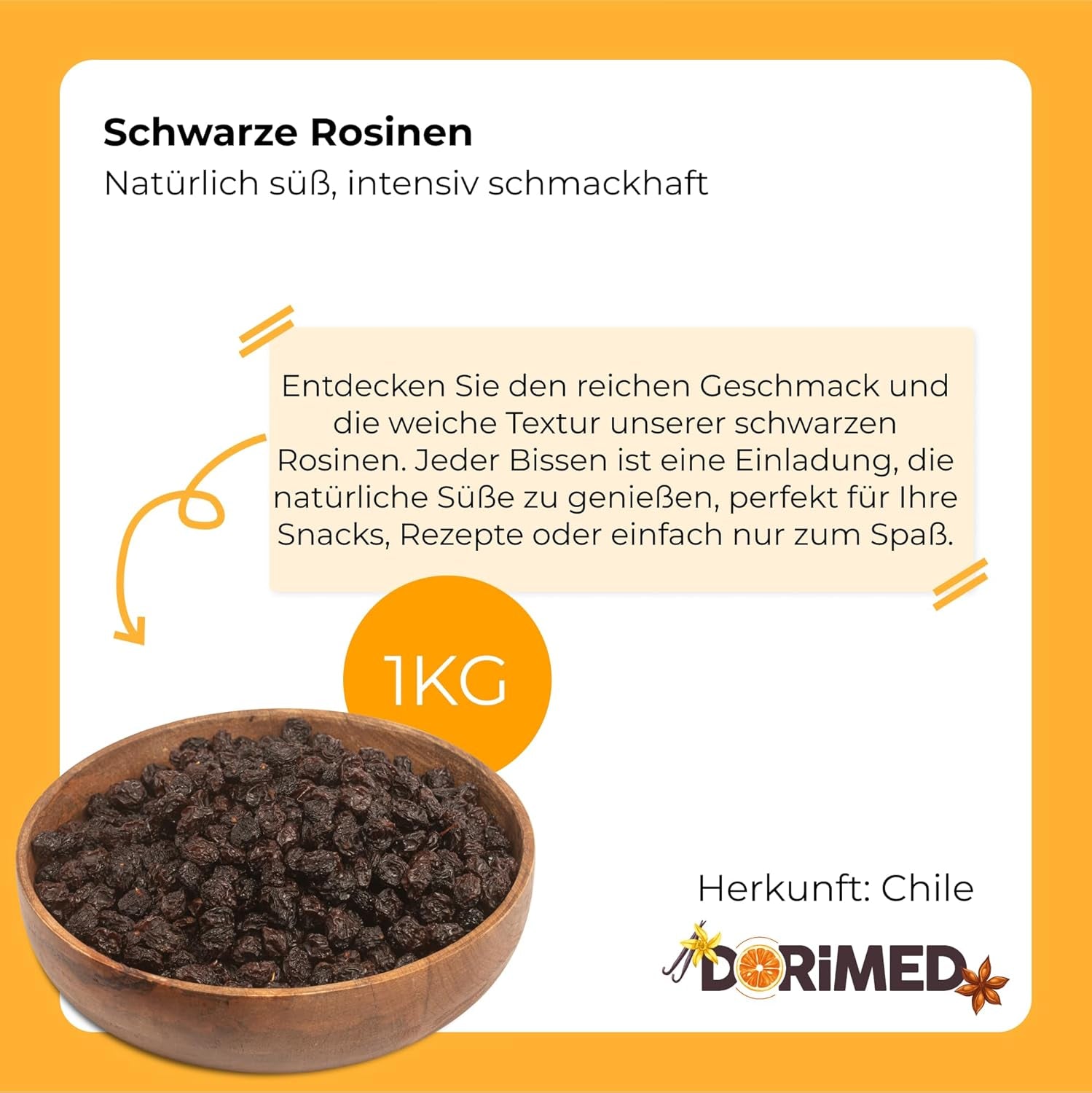 Uva sultanina nera viola 1 kg | Uva secca | Senza semi e senza zucchero | prodotti senza ingegneria genetica | Adatto a vegetariani e vegani | Ideale da abbinare ai prodotti disidratati Naty Shop al cioccolato