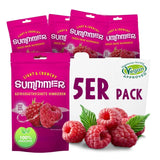 Fragole liofilizzate Summer - Confezione da 5 - Senza zucchero, 100% naturali, deliziosi snack croccanti per bambini e adulti, ideali per cereali e contenitori per il pranzo (55 g) Prodotti disidratati Naty Shop Confezione da 5 Lamponi