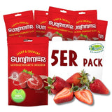 Fragole liofilizzate estive - confezione da 5 - senza zucchero, 100% naturali, deliziosi snack croccanti per bambini e adulti, ideali per cereali e lunch box (55g) Prodotti disidratati Naty Shop Confezione da 5 Fragole