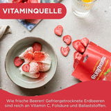 Fragole liofilizzate estive - confezione da 5 - senza zucchero, 100% naturali, deliziosi snack croccanti per bambini e adulti, ideali per cereali e lunch box (55g) Prodotti disidratati Naty Shop