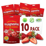Fragole liofilizzate estive - confezione da 5 - senza zucchero, 100% naturali, deliziosi snack croccanti per bambini e adulti, ideali per cereali e lunch box (55g) Prodotti disidratati Naty Shop Confezione da 10 Fragole