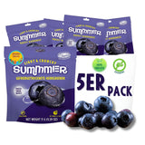 Fragole liofilizzate estive - confezione da 5 - senza zucchero, 100% naturali, deliziosi snack croccanti per bambini e adulti, ideali per cereali e lunch box (55g) Prodotti disidratati Naty Shop Confezione da 5 Mirtilli