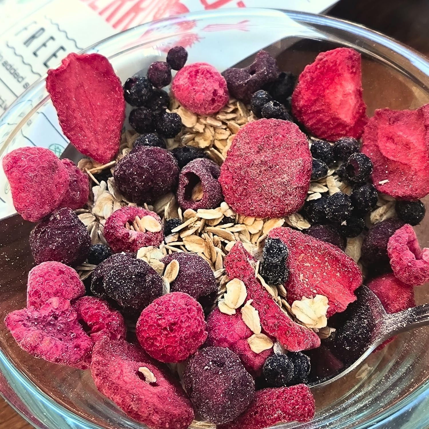 Mix di frutta liofilizzata Super Berries | XL 300g Frutta secca senza zucchero | Frutta secca | Frutta secca Fragole liofilizzate Lamponi Mirtilli liofilizzati ZingyZoo Prodotti disidratati Naty Shop