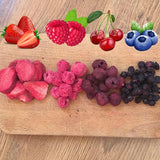 Mix di frutta liofilizzata Super Berries | XL 300g Frutta secca senza zucchero | Frutta secca | Frutta secca Fragole liofilizzate Lamponi Mirtilli liofilizzati ZingyZoo Prodotti disidratati Naty Shop