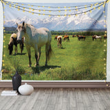 Arazzo abakuhaus Wanderlust disegni di mappe del mondo animale Home - Accessori e decorazioni Naty Shop Greetings bianco 230L X 140B Cm