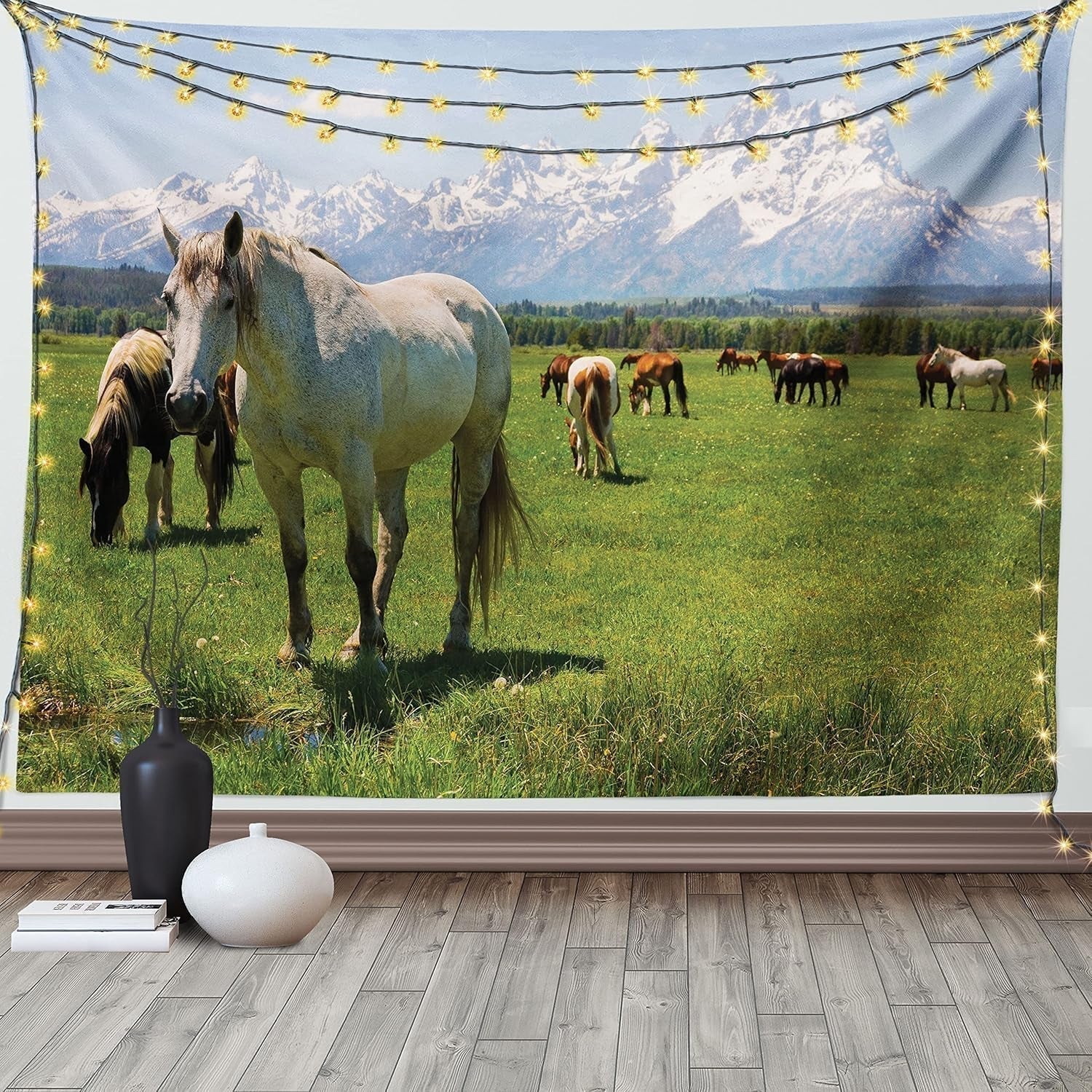 Arazzo abakuhaus Wanderlust disegni di mappe del mondo animale Home - Accessori e decorazioni Naty Shop Greetings bianco 230L X 140B Cm