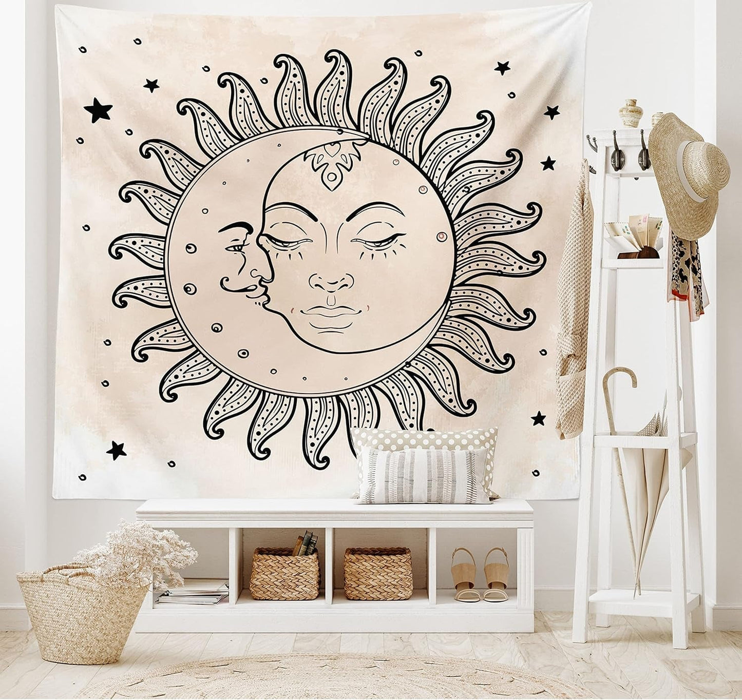 Arazzo abakuhaus Wanderlust mappa del mondo animale disegni Home - Accessori e decorazioni Naty Shop grigio antracite marrone chiaro 230L X 140B cm